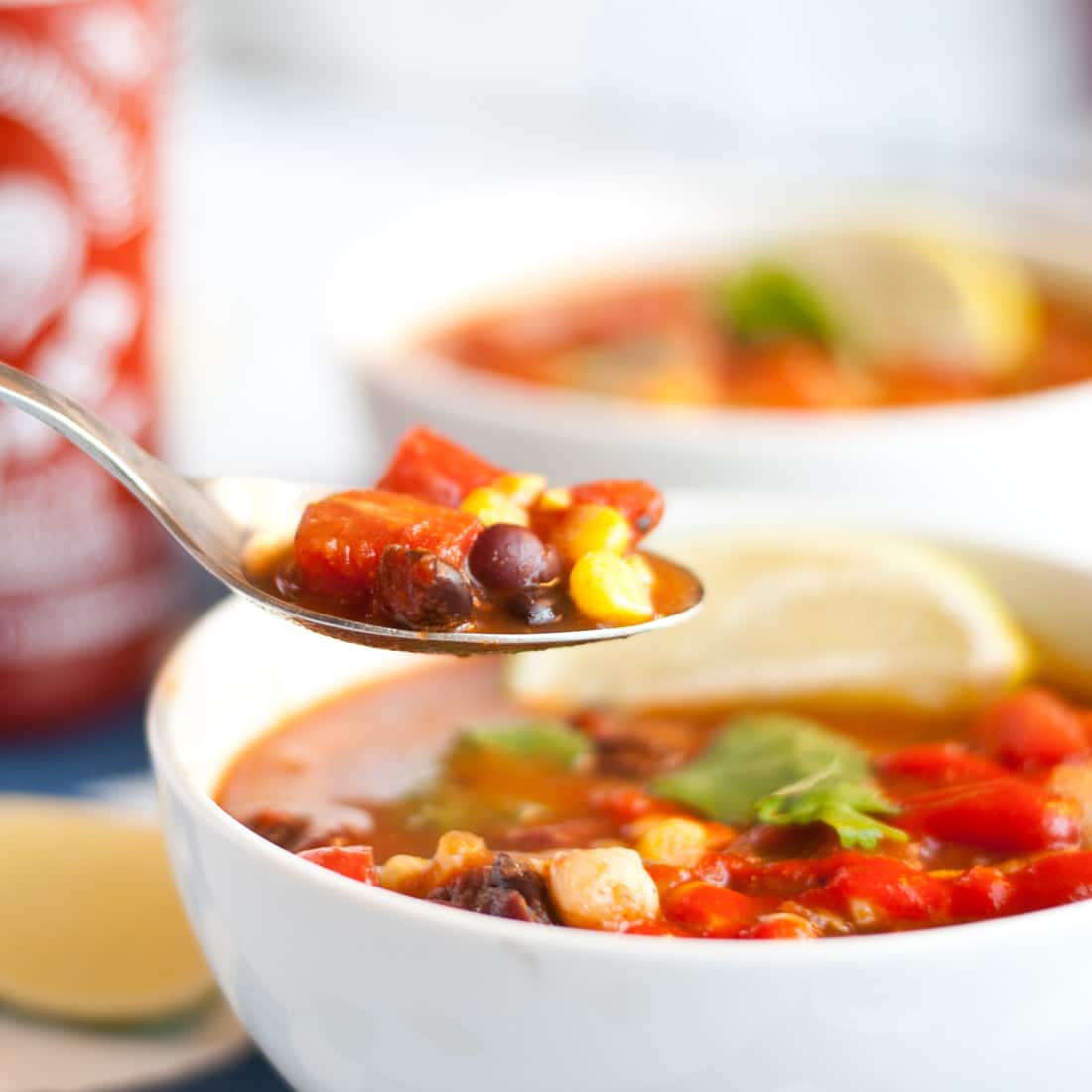 One Pot Vegan Sriracha Chili | Mindful Avocado