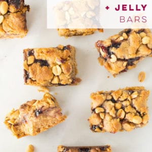 Vegan peanut butter and jelly bar recipe is so easy to make and is the BEST flavor combo! This is the perfect snack or dessert. #pbandj #peanutbutter #vegandessert #vegansnack #peanutbutterandjelly | Mindful Avocado