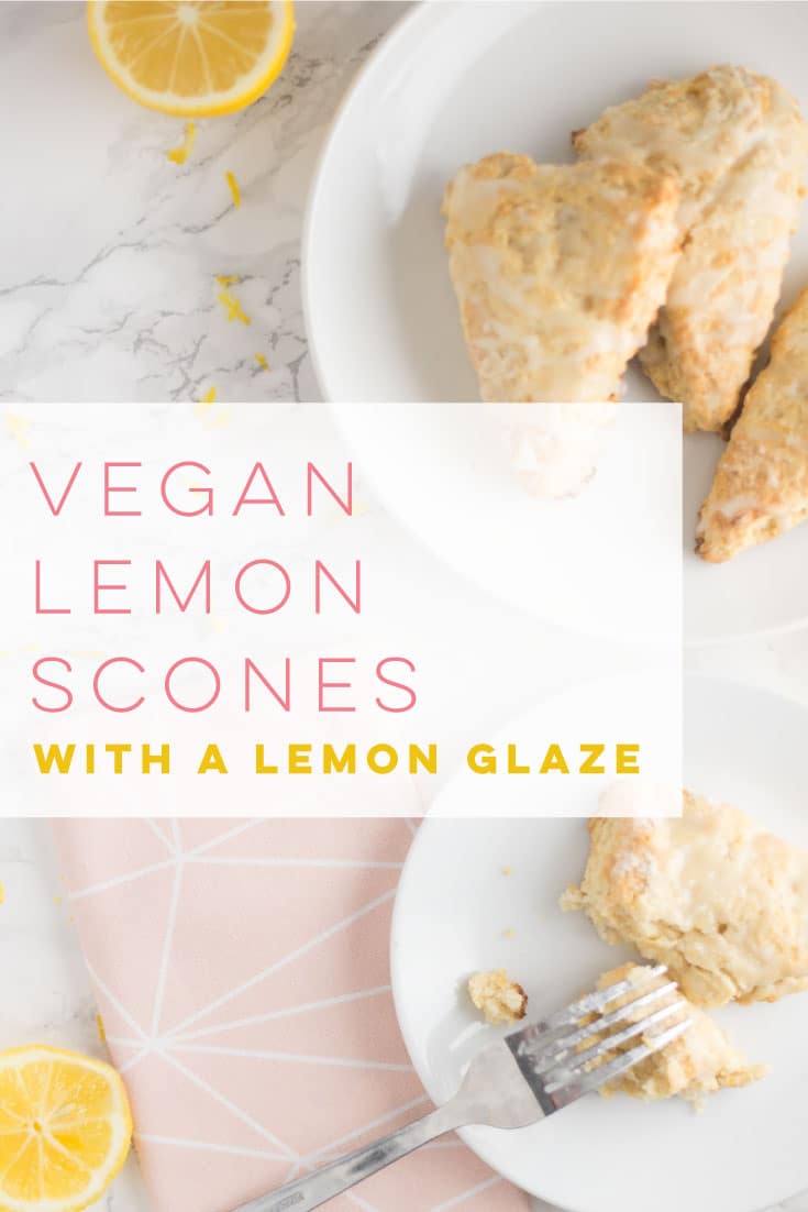 This vegan lemon scones recipe is so easy to make and tastes DELICIOUS. Paired with a lemon glaze, you can be brunch ready with these baked goods! #lemonscone #brunchrecipe #mothersdayrecipe #easterrecipe #lemondessert - mindfulavocado