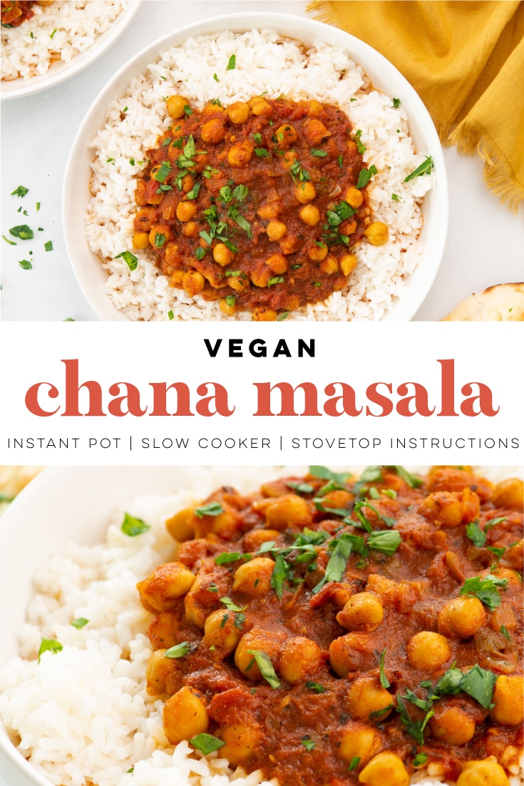Vegan Chana Masala (Instant Pot, Slow Cooker, or Stovetop) - Mindful ...