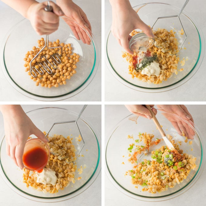 instructions on how to make chickpea salad