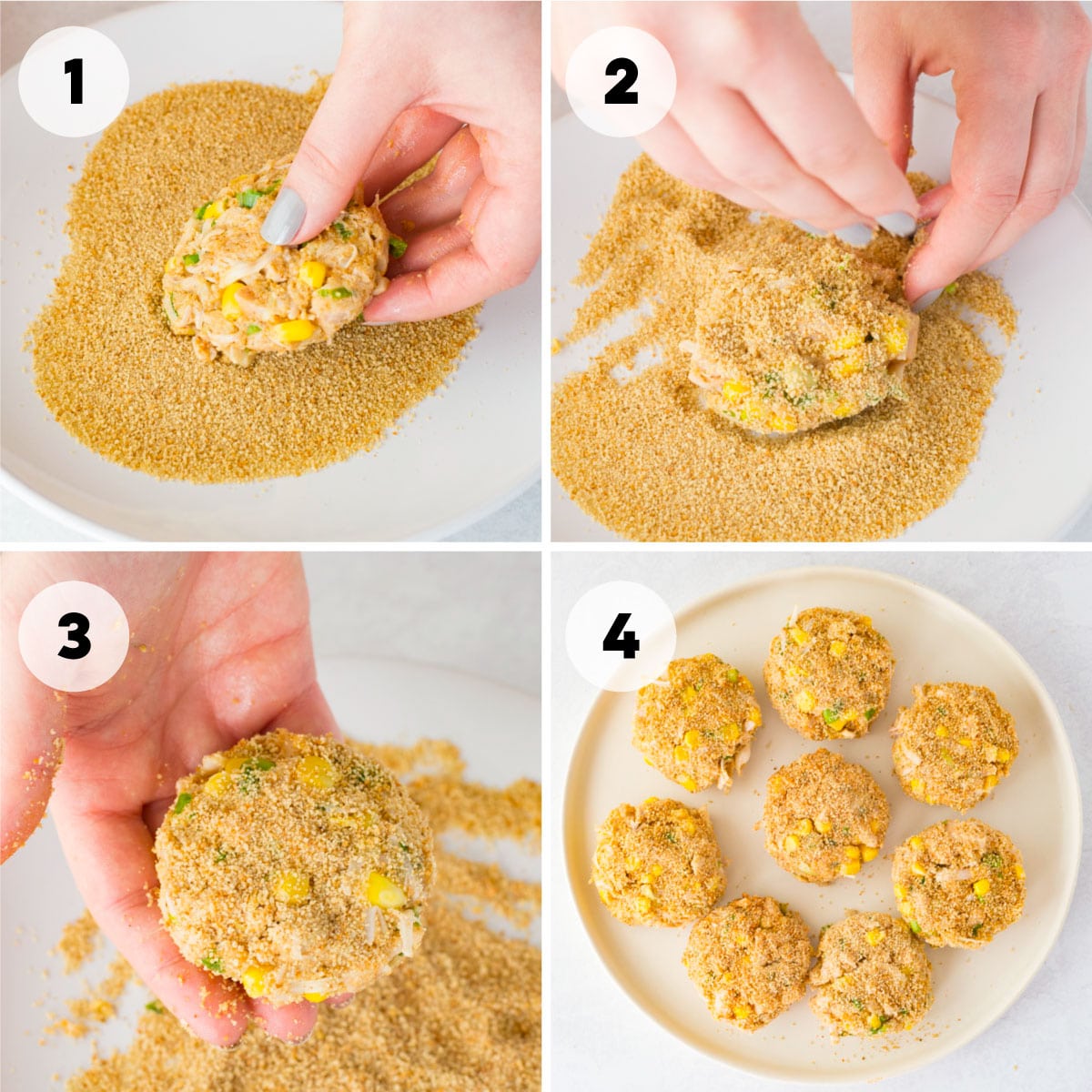 steps on how to make vegan jackfruit crab cakes