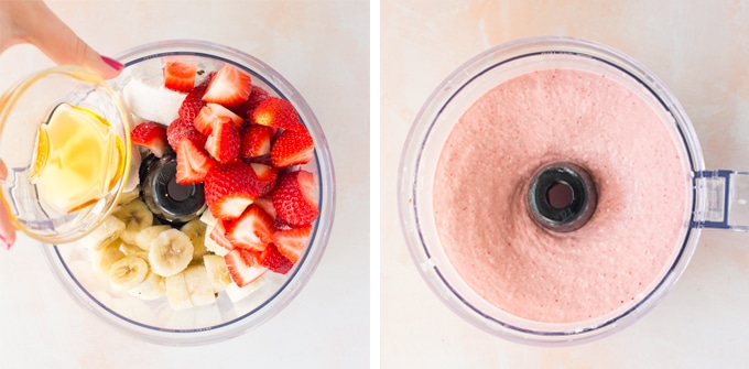 how to make vegan strawberry banana ice cream