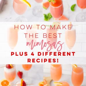 Learn how to make the most DELICIOUS mimosas! Simply get fresh juice and champagne to make a drink recipe that's perfect for brunch! #mimosas #mimosarecipe #strawberry #orangejuice #brunch #summer | Mindful Avocado