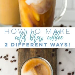 How to Make Cold Brew Coffee at Home -- This recipe is so simple and provides two different methods - using a French press or mason jar! Learn how to make cold brew concentrate at home to enjoy a refreshing beverage every day! #coldbrewcoffee #coldbrew #vegan #frenchpress | Mindful Avocado