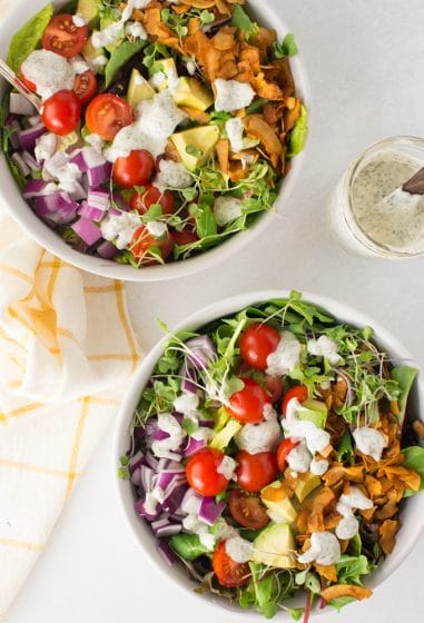 Vegan Cobb Salad with Homemade Ranch Dressing - Mindful Avocado