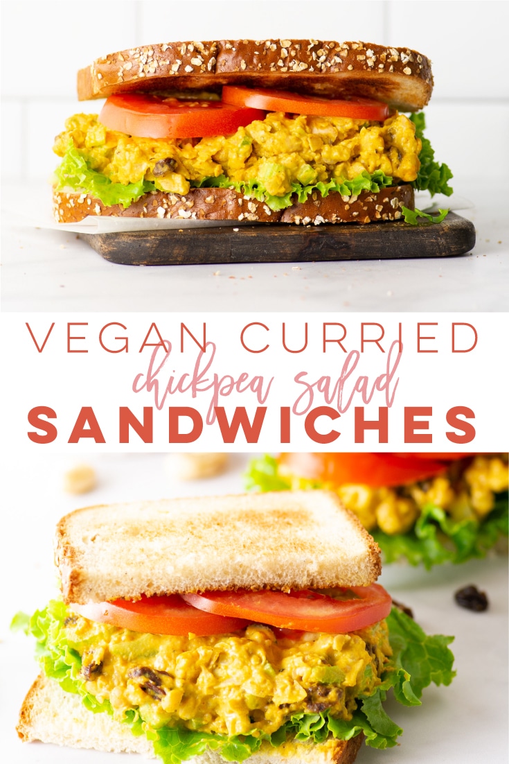 Curried Chickpea Salad Sandwiches - Mindful Avocado