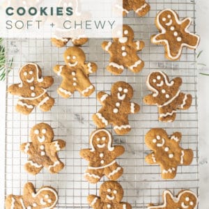 Vegan gingerbread men are the perfect plant-based cookie recipe! Perfect for Christmas parties, or making cookies with the kids. The whole family will enjoy this recipe. #christmascookies #gingerbreadcookies #gingerbreadmen #vegancookies | Mindful Avocado