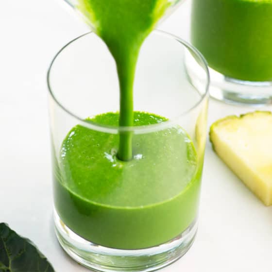Vegan Pineapple Kale Smoothie + VIDEO! - Mindful Avocado