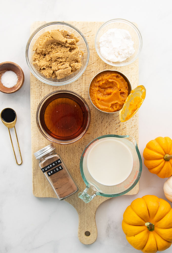 ingredients for vegan pumpkin pie