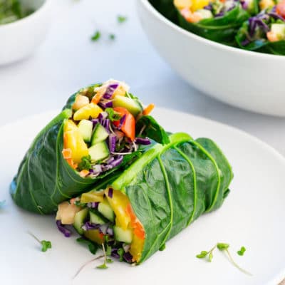 Vegan Chickpea Collard Green Wraps - Mindful Avocado