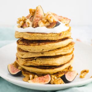 stack of chickpea flour pancakes
