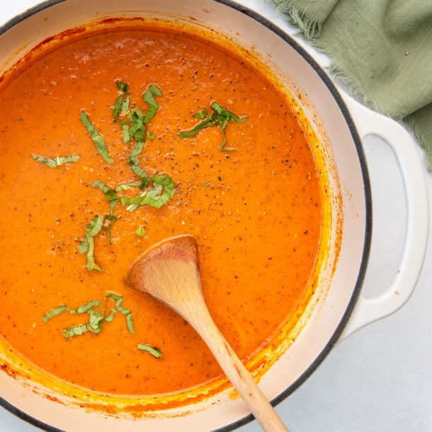 Creamy Vegan Tomato Soup Recipe - Mindful Avocado